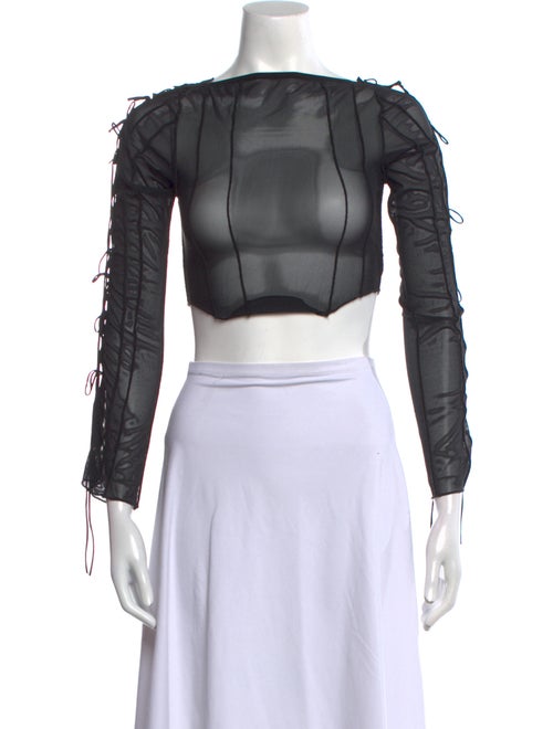 Fanci Off-The-Shoulder Long Sleeve Crop Top