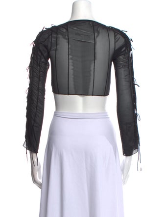 Fanci Off-The-Shoulder Long Sleeve Crop Top