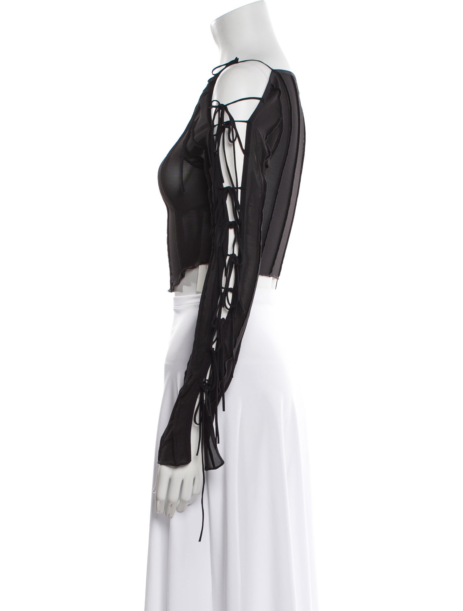 Fanci Off-The-Shoulder Long Sleeve Crop Top