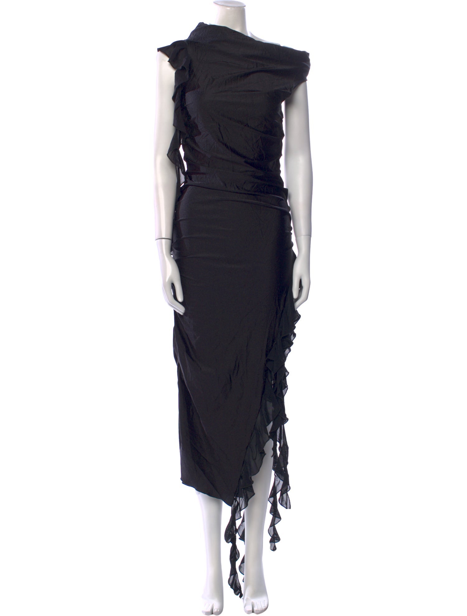 Fanci Cowl Neck Midi Length Dress