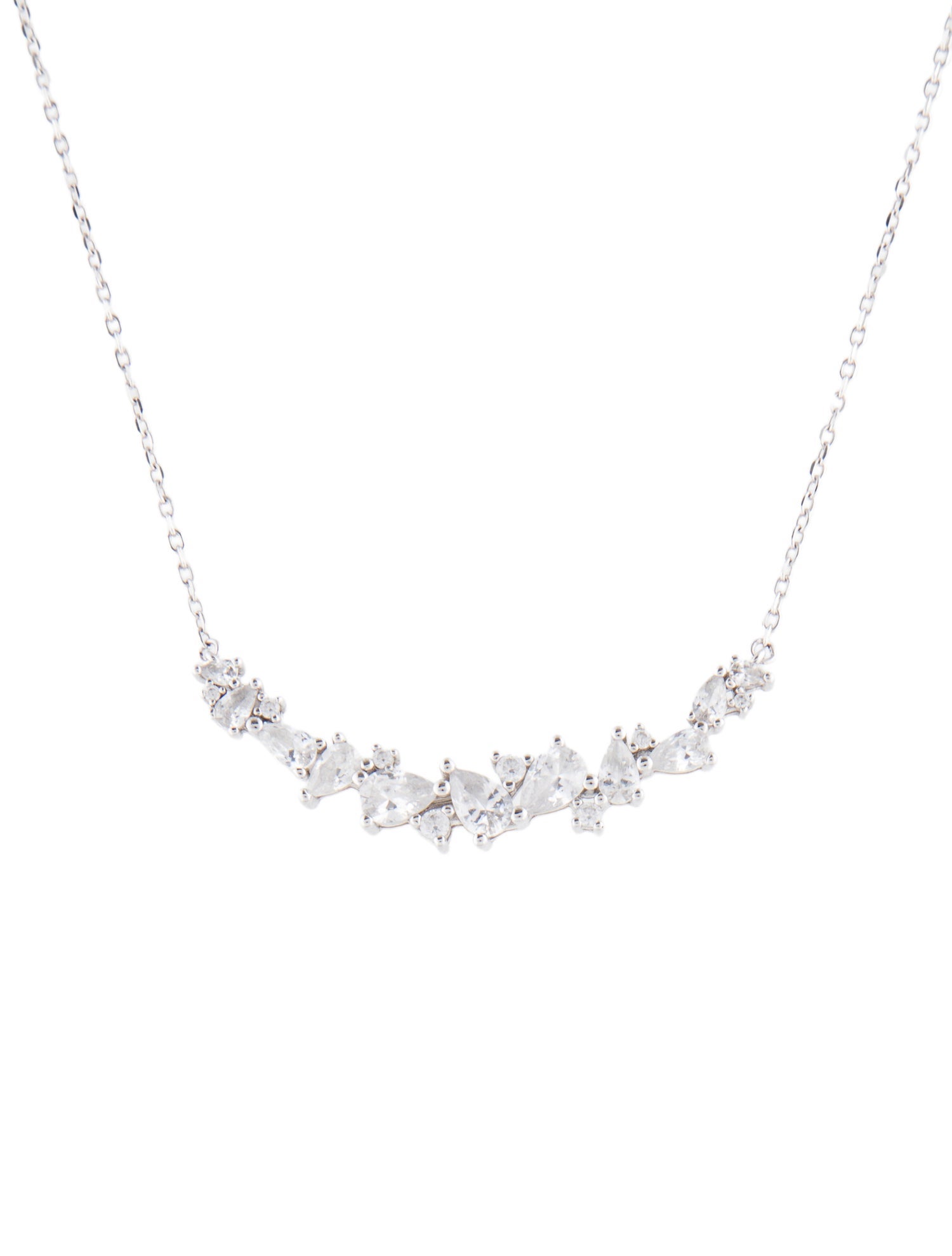 Fanci Crystal “Wisteria Whisper” Flower Bar Necklace