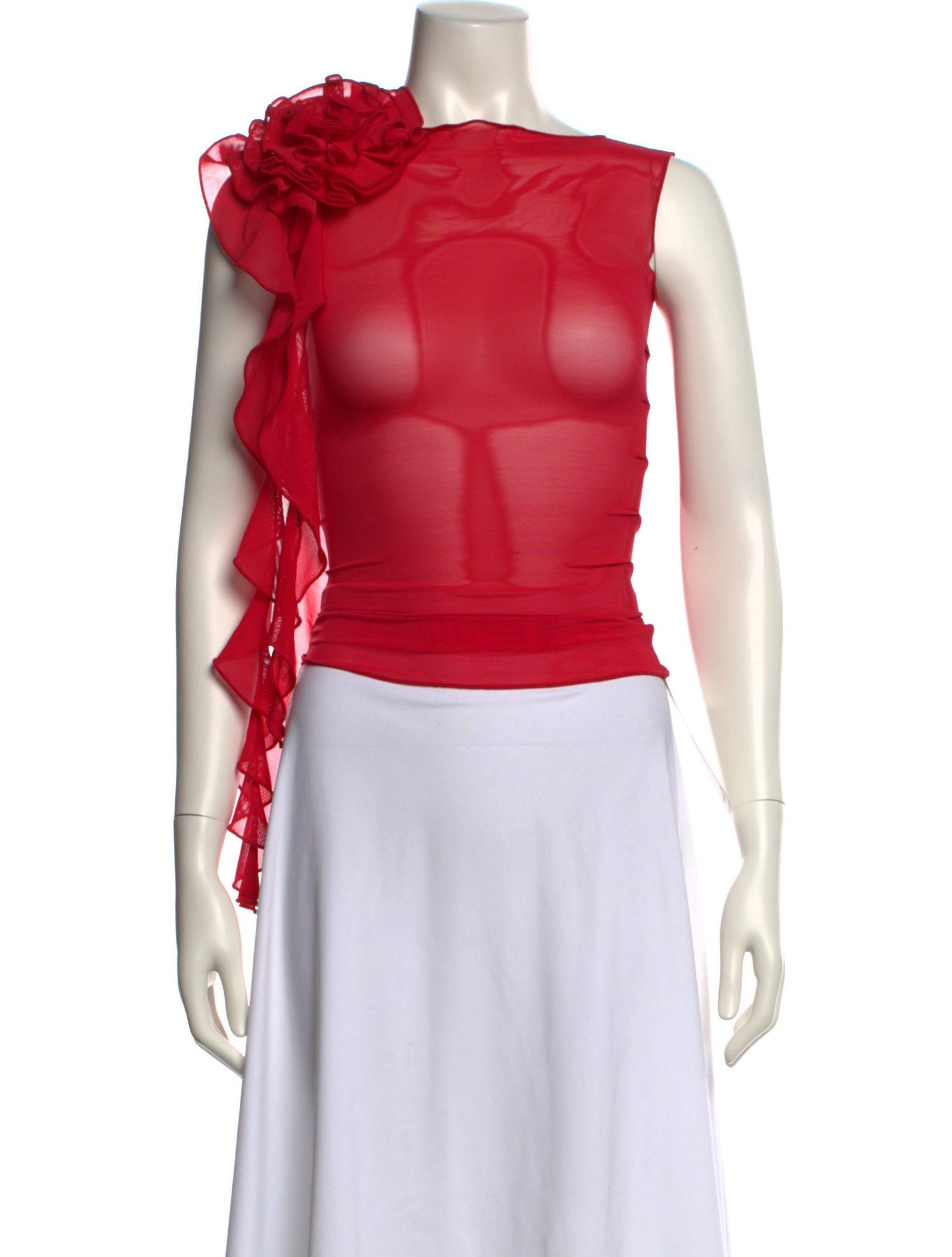 Fanci Square Neckline Sleeveless Crop Top