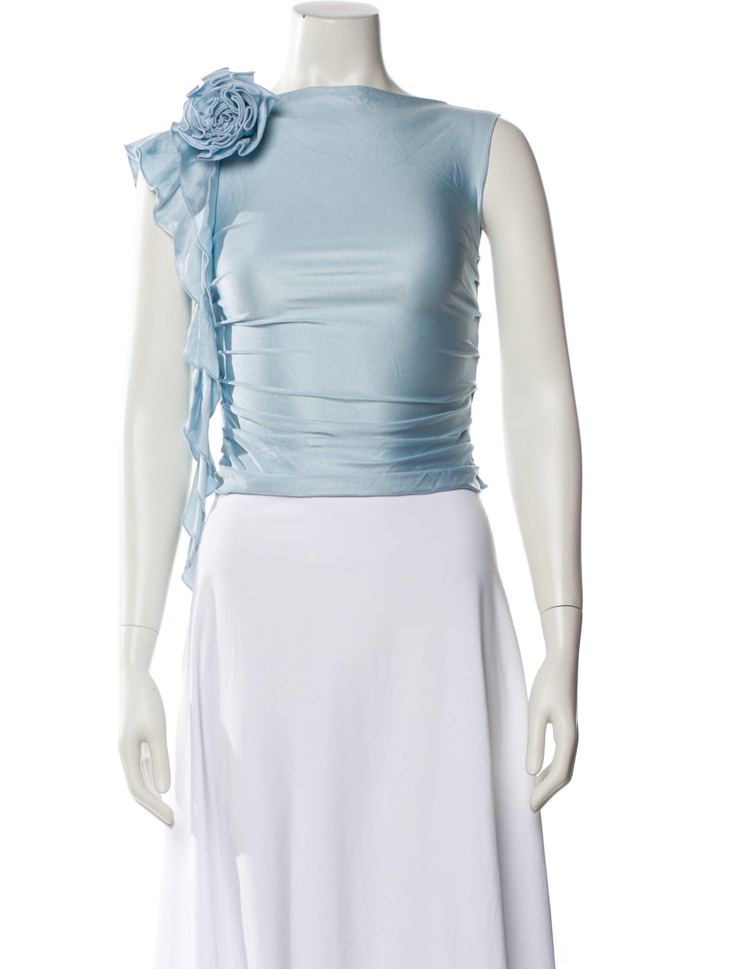 Fanci Bateau Neckline Short Sleeve Crop Top