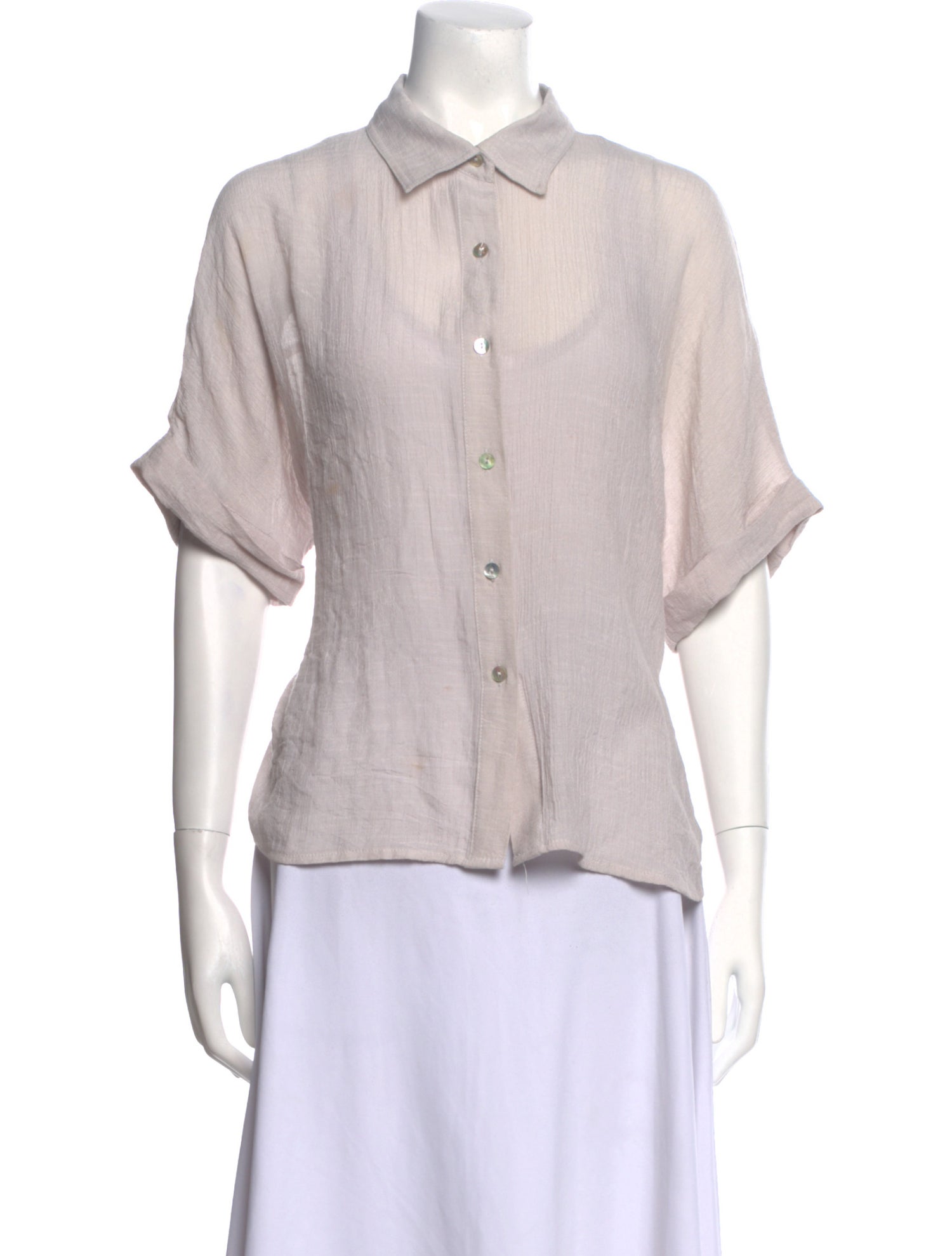 Fun & Fun Short Sleeve Button-Up Top