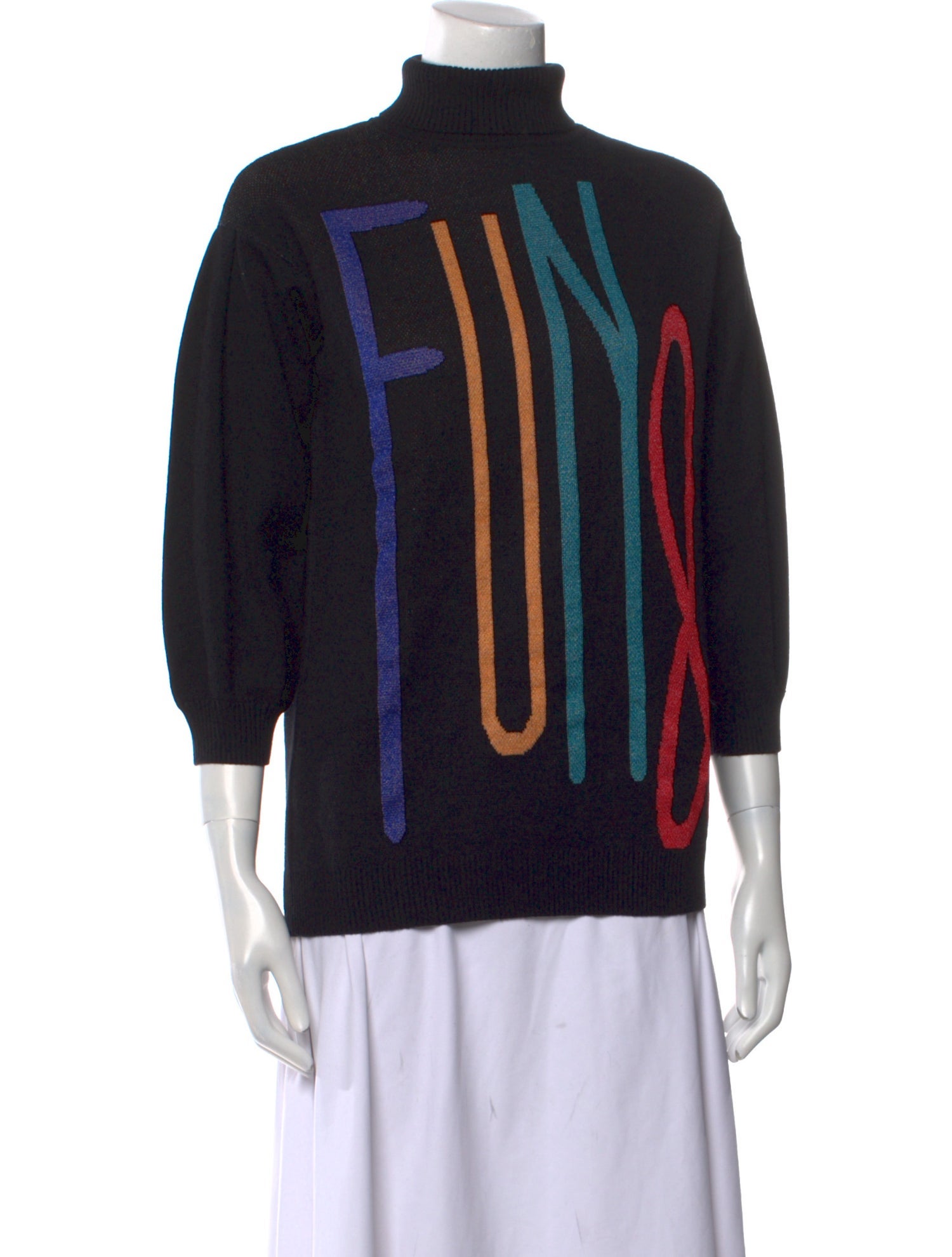 Fun & Fun Printed Turtleneck Sweater w/ Tags