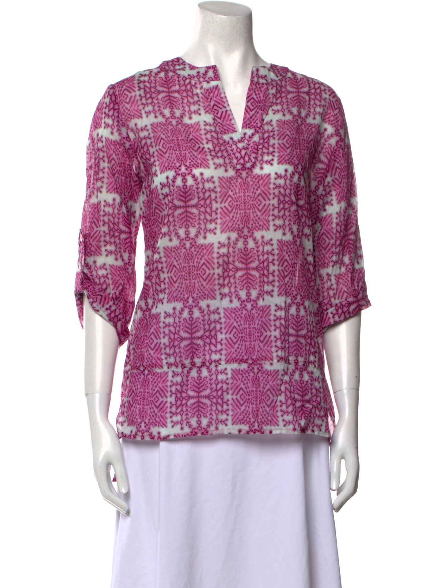 Finley Printed V-Neck Blouse