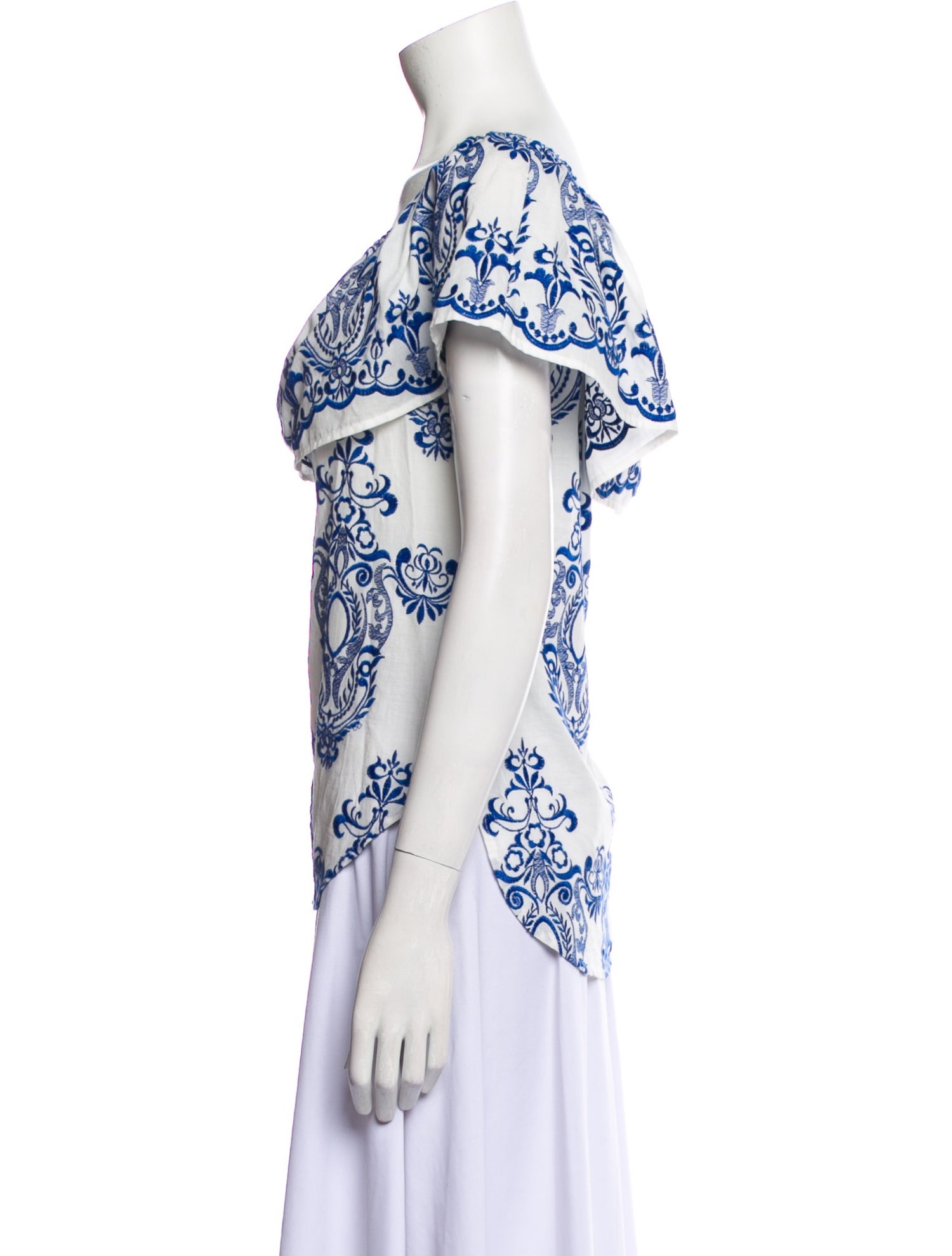 Finley Paisley Print Bateau Neckline Blouse