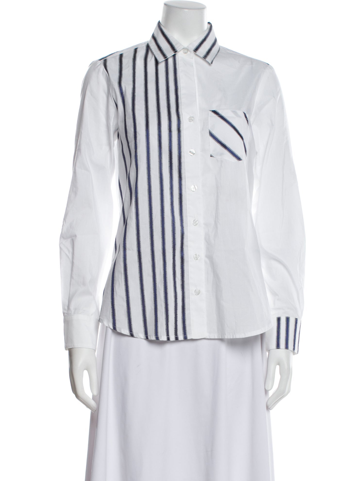 Finley Striped Long Sleeve Button-Up Top