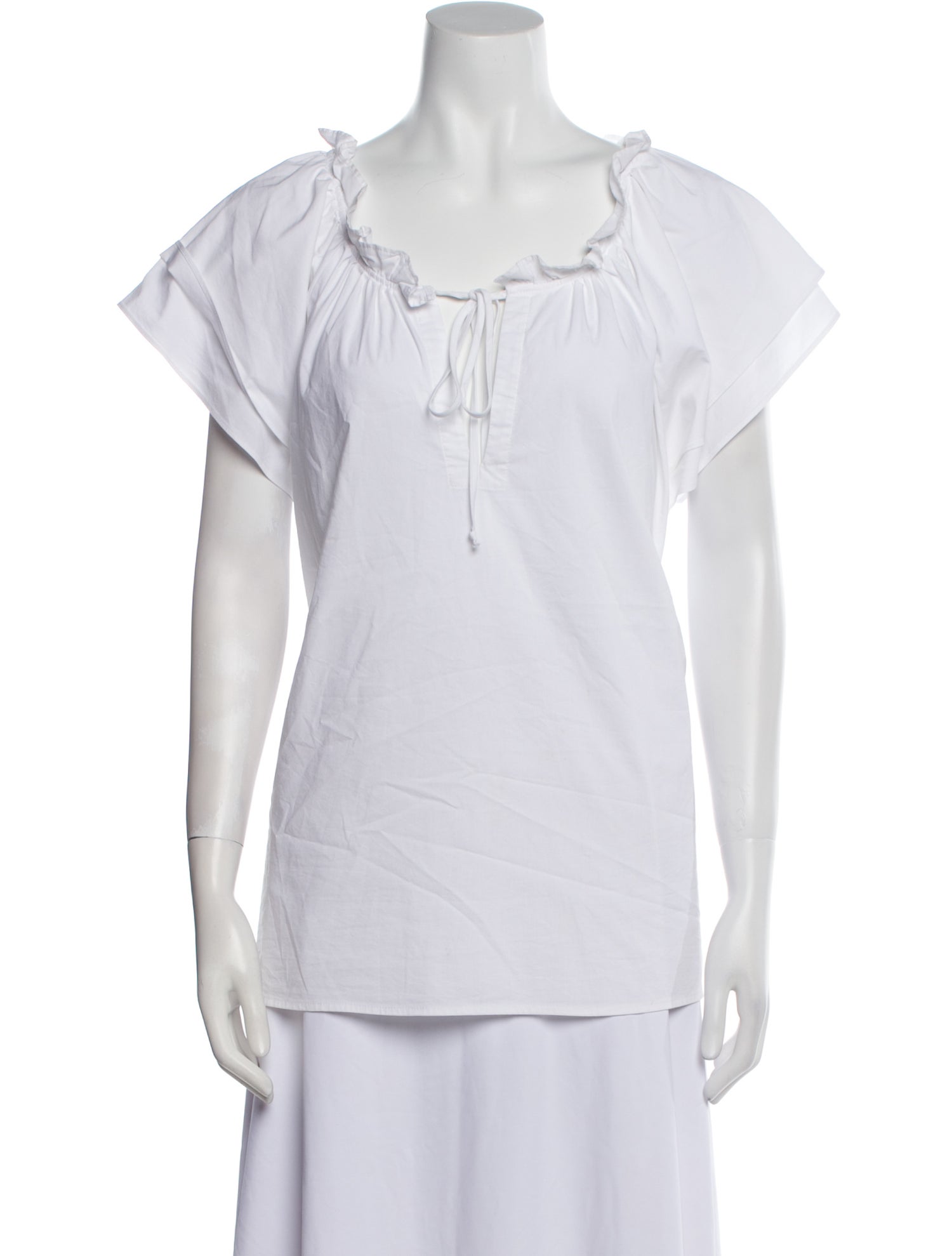 Finley V-Neck Short Sleeve Blouse