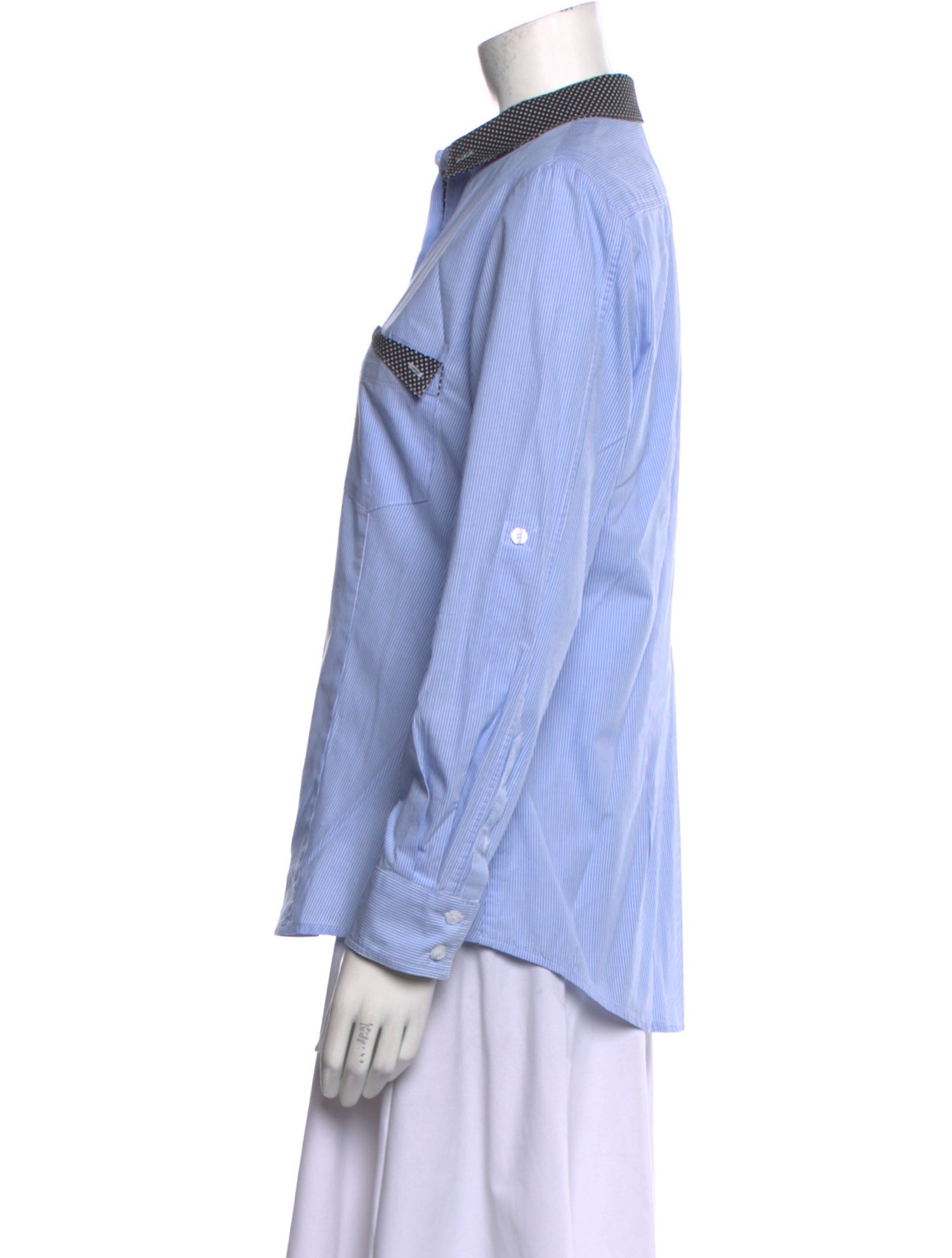 Finley Striped Long Sleeve Button-Up Top