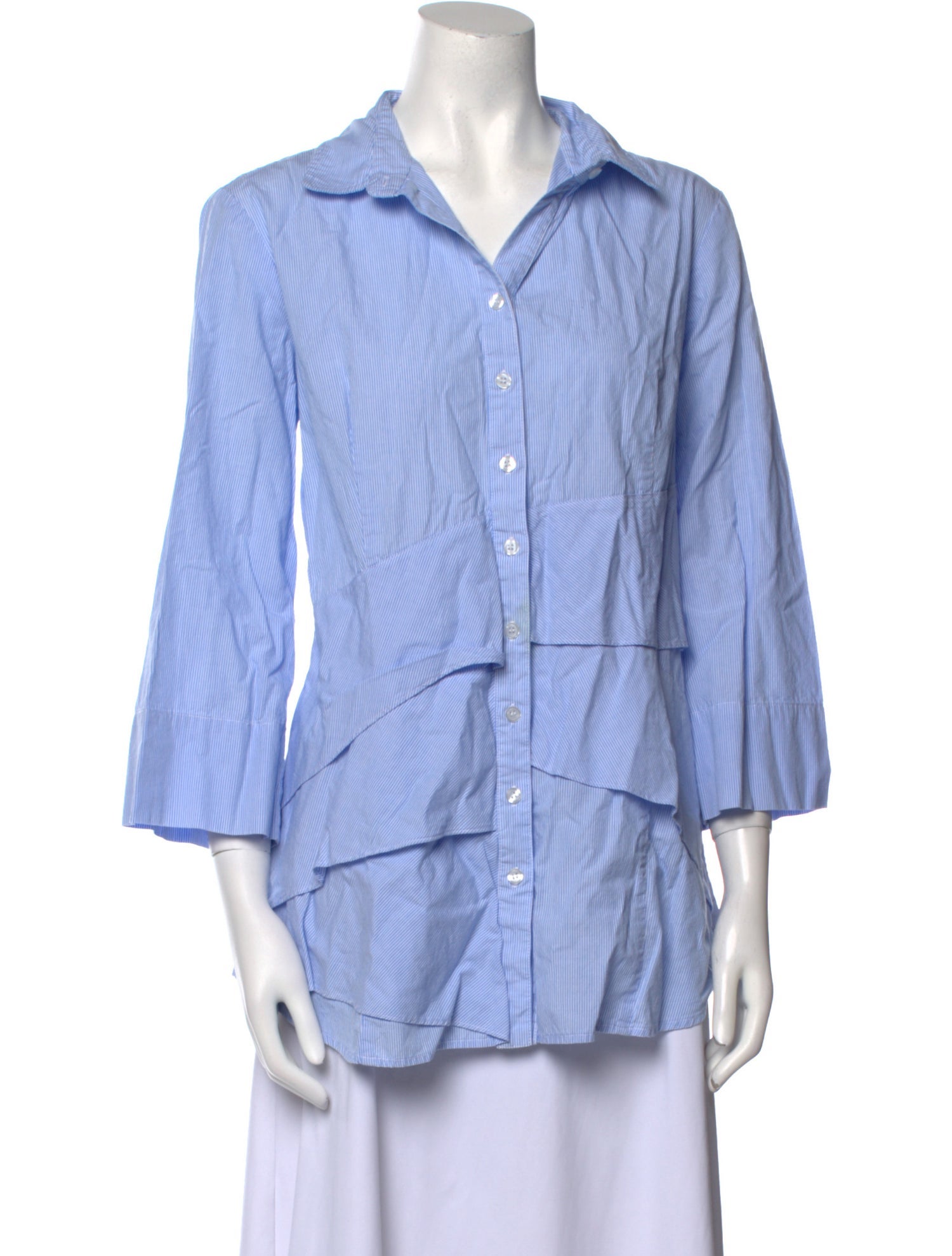 Finley Three-Quarter Sleeve Button-Up Top