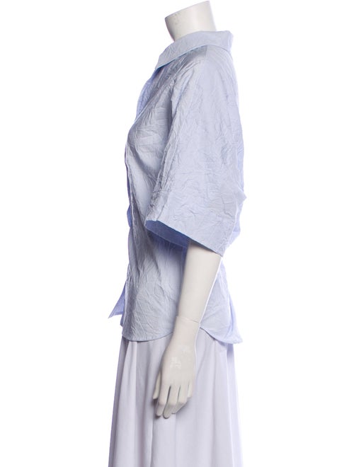 Finley Striped Short Sleeve Button-Up Top