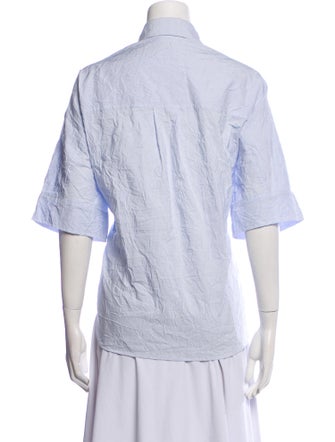 Finley Striped Short Sleeve Button-Up Top