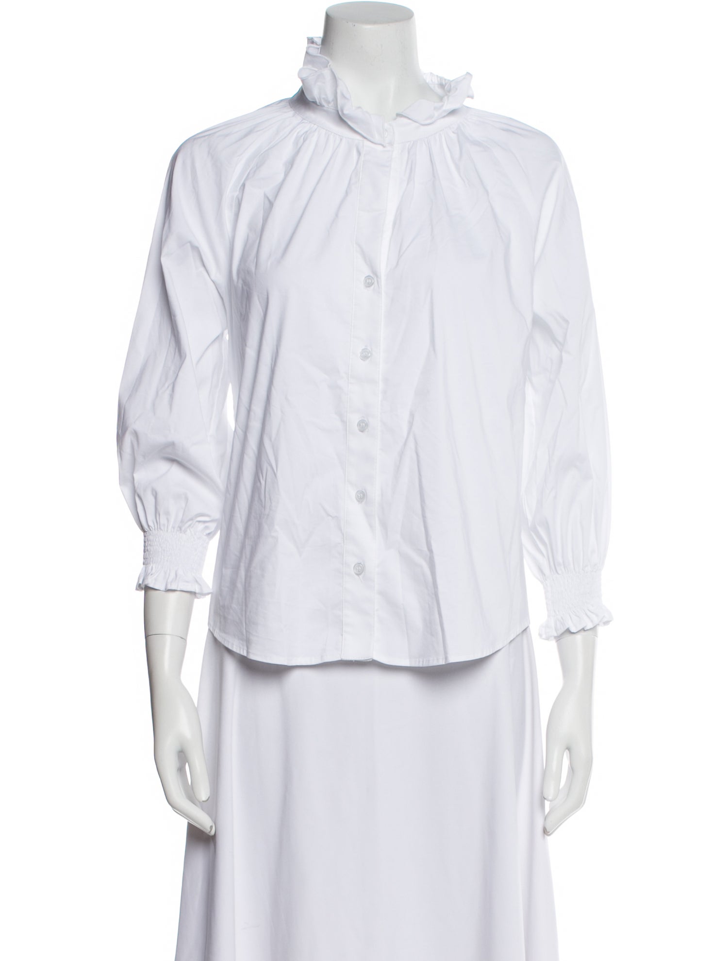 Finley Three-Quarter Sleeve Button-Up Top