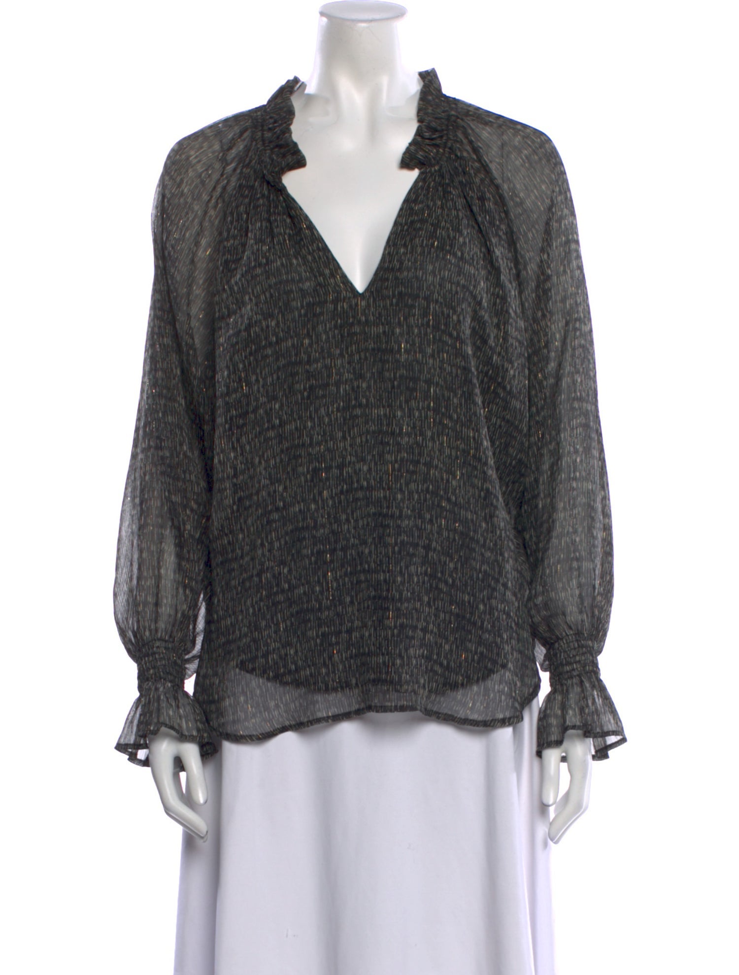 Finley Printed V-Neck Blouse