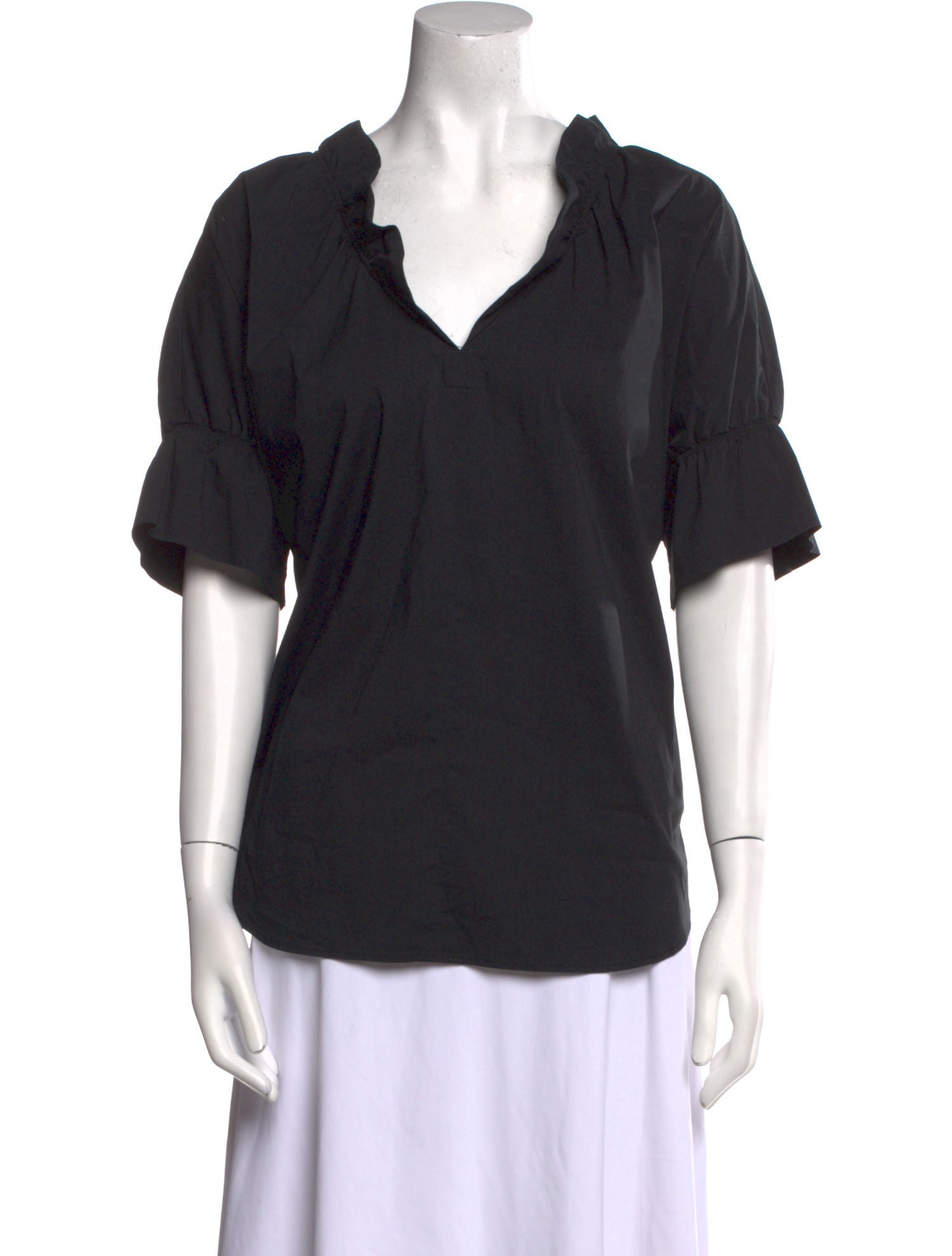 Finley V-Neck Short Sleeve Blouse