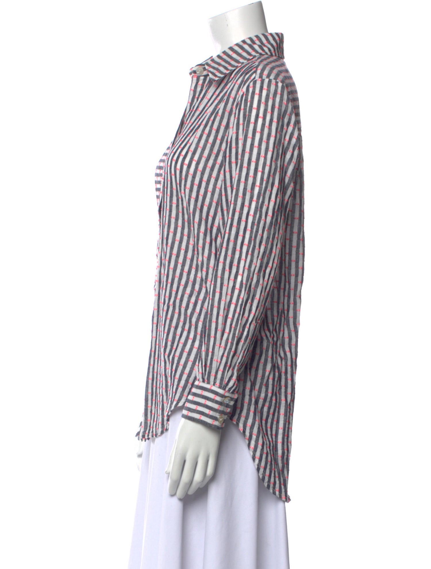 Finley Striped Long Sleeve Button-Up Top