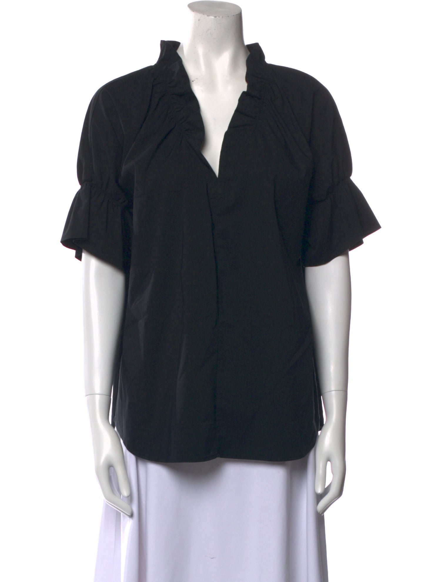 Finley V-Neck Short Sleeve Blouse