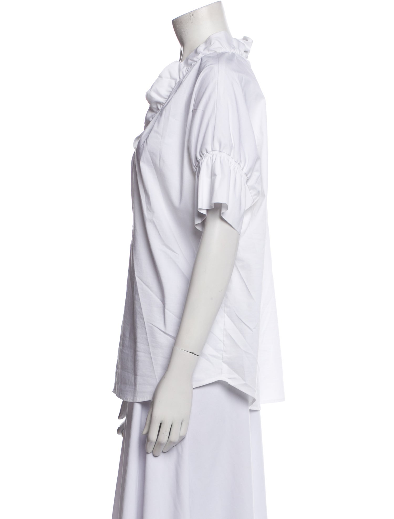 Finley V-Neck Short Sleeve Button-Up Top