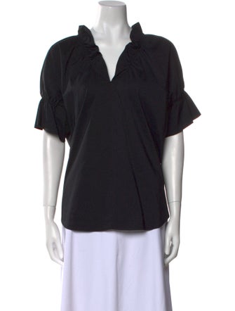 Finley V-Neck Short Sleeve Blouse