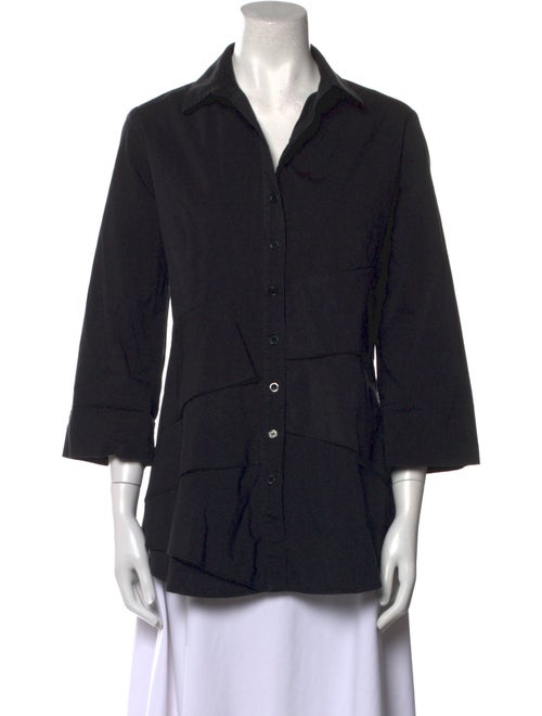 Finley Three-Quarter Sleeve Button-Up Top