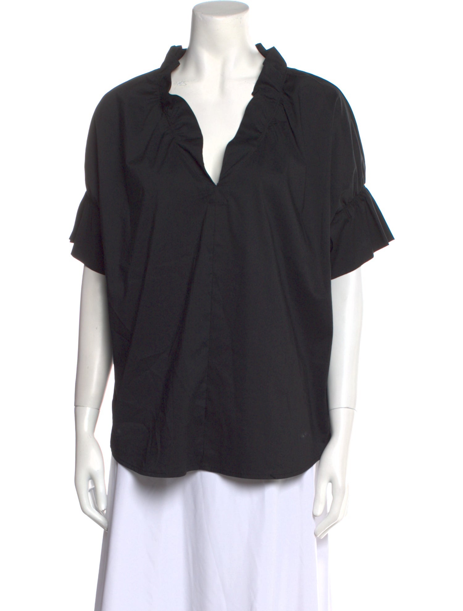 Finley V-Neck Short Sleeve Blouse