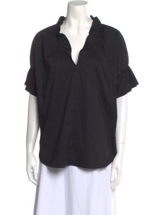 Finley V-Neck Short Sleeve Blouse