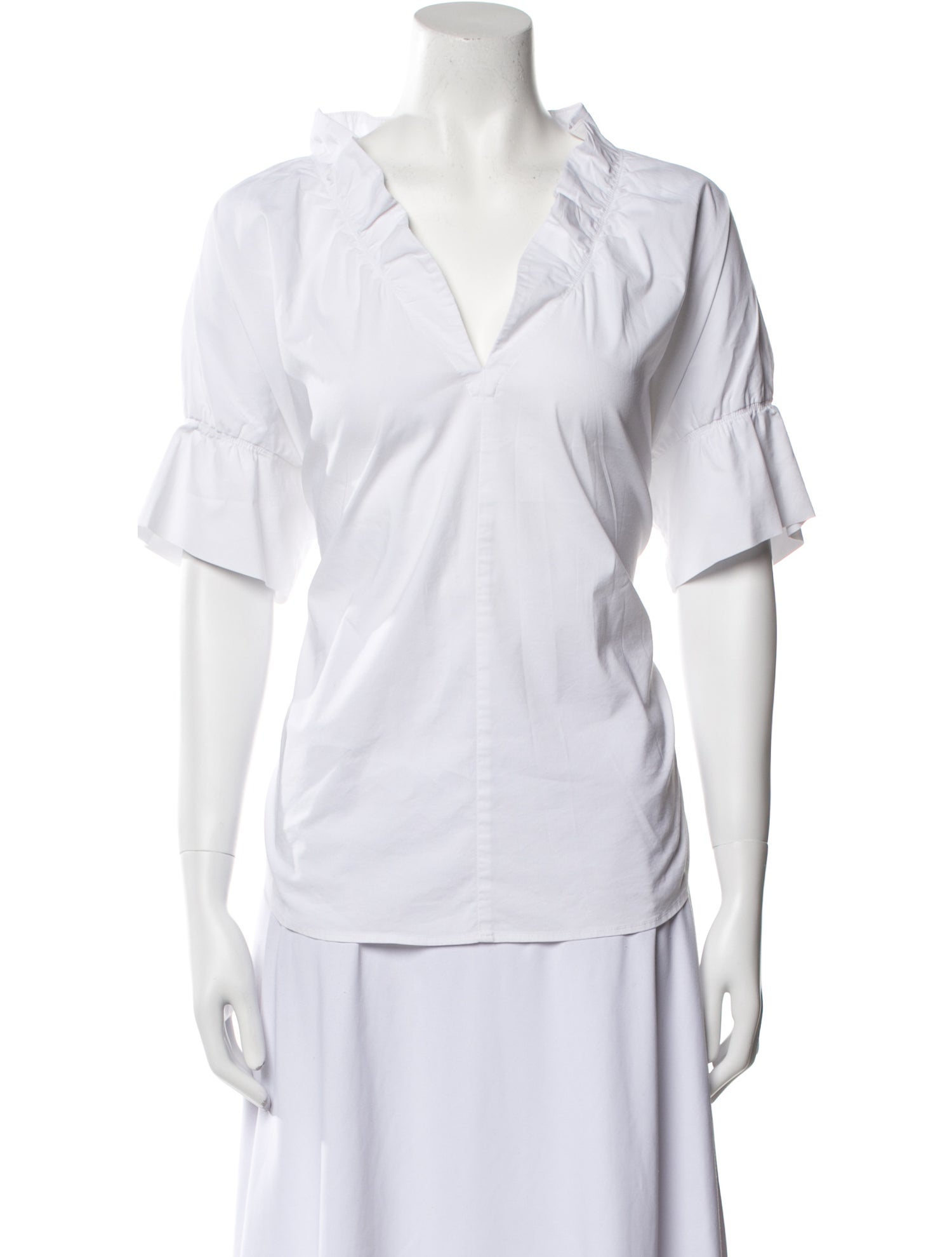 Finley V-Neck Short Sleeve Blouse