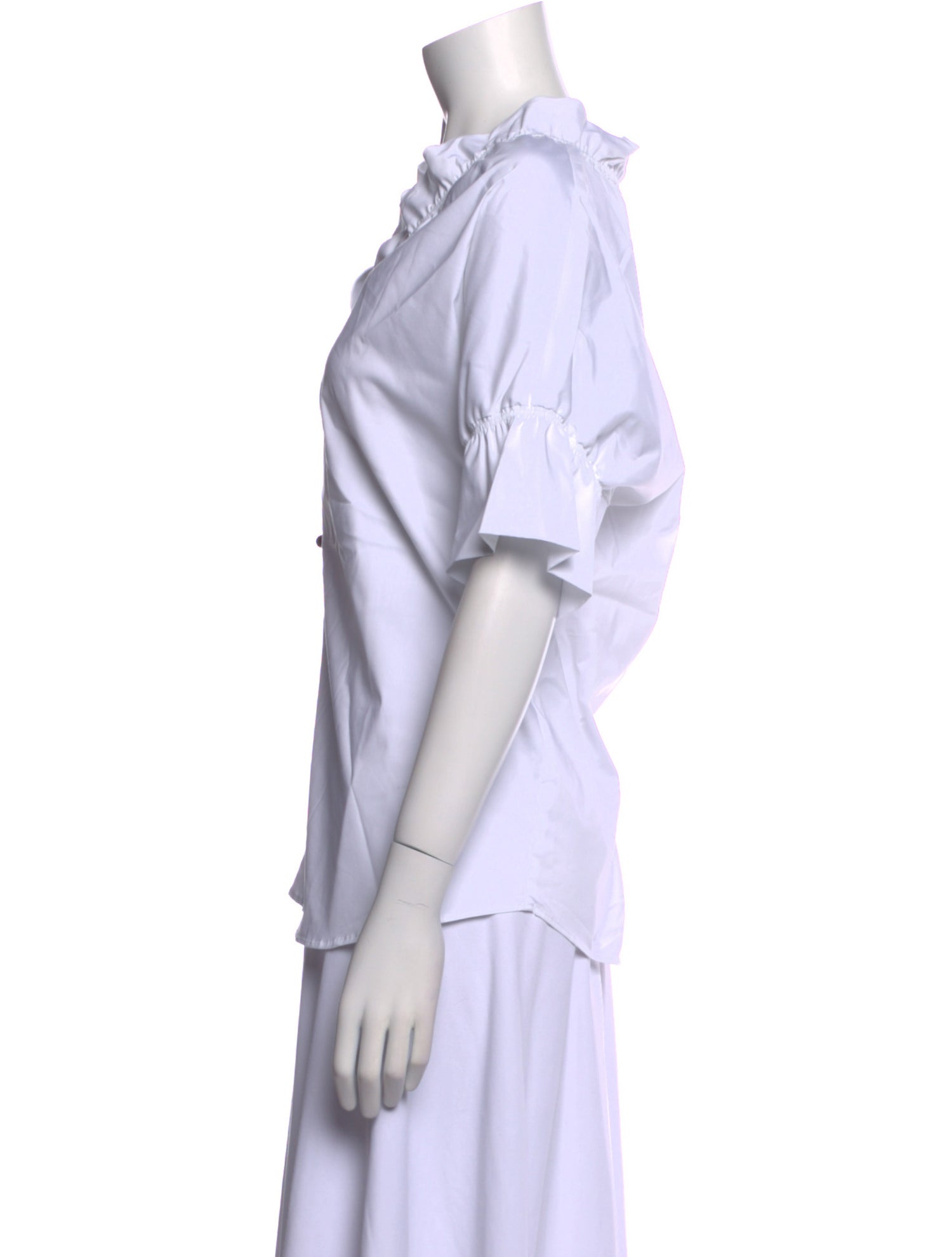 Finley V-Neck Short Sleeve Button-Up Top