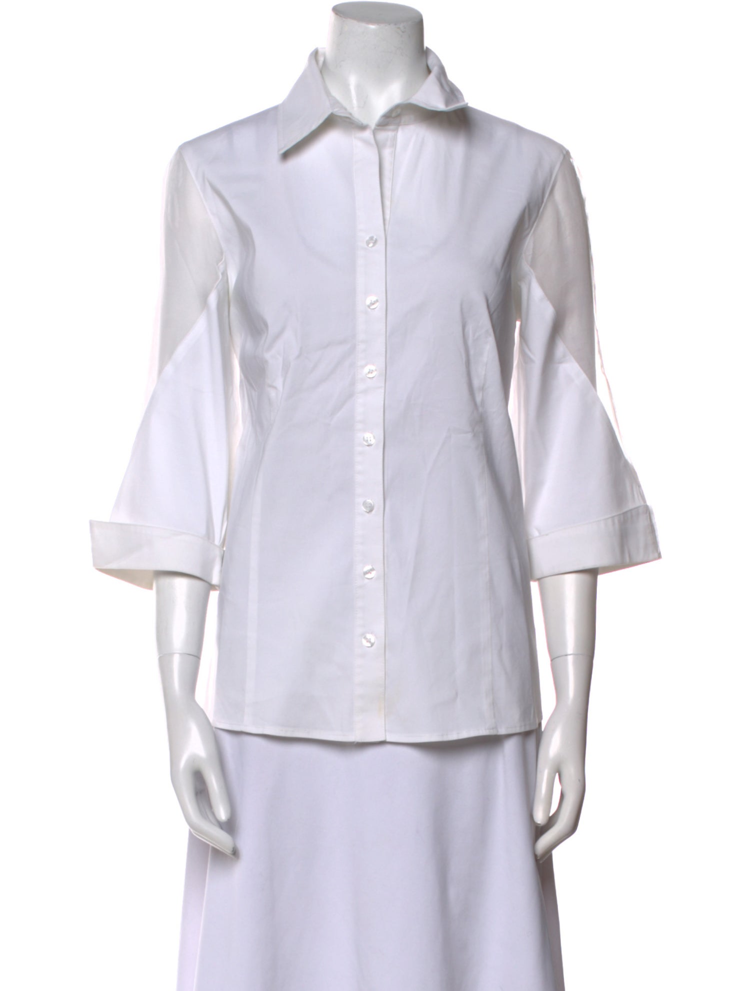 Finley Three-Quarter Sleeve Button-Up Top