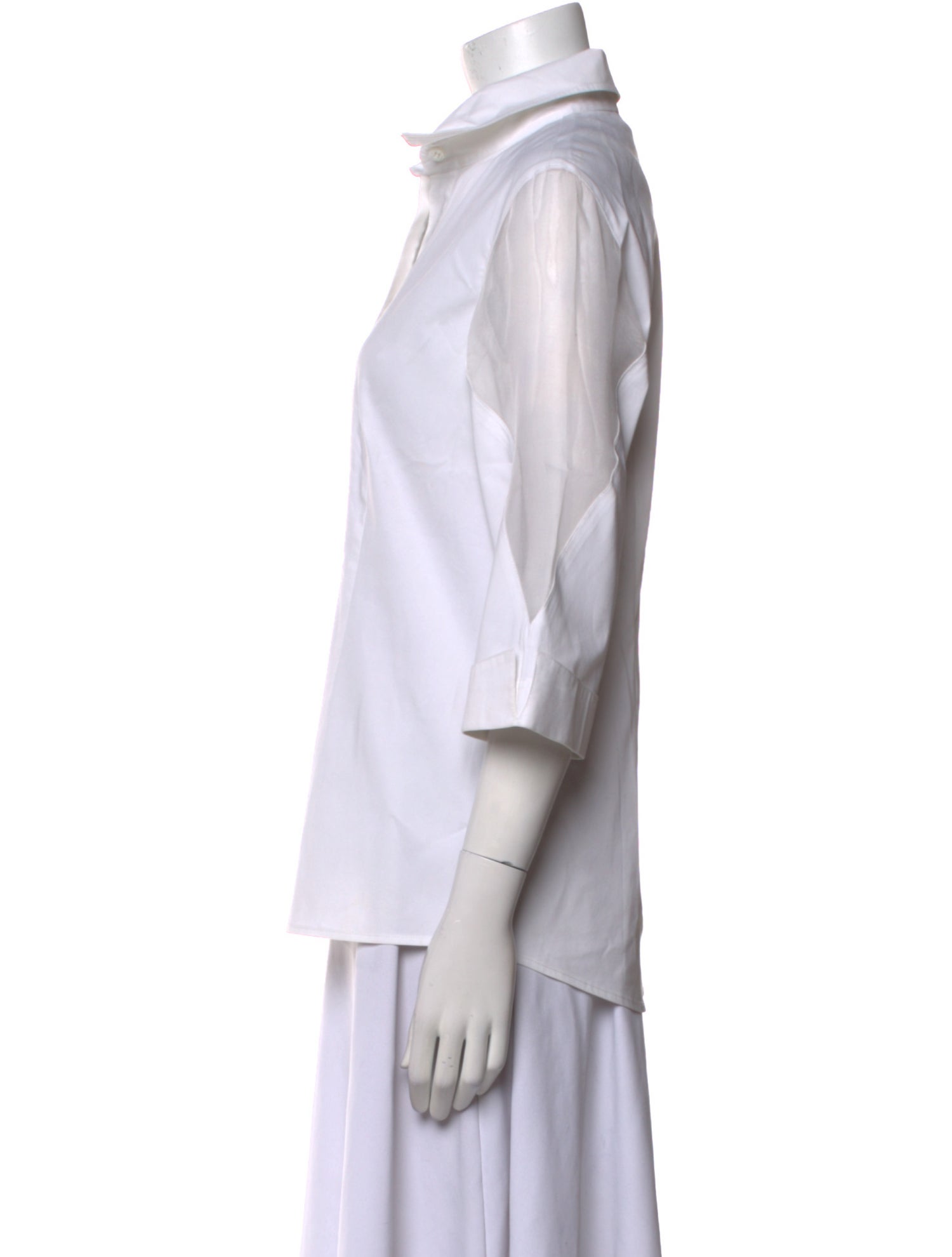 Finley Three-Quarter Sleeve Button-Up Top