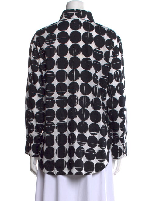 Finley Polka Dot Print Long Sleeve Button-Up Top