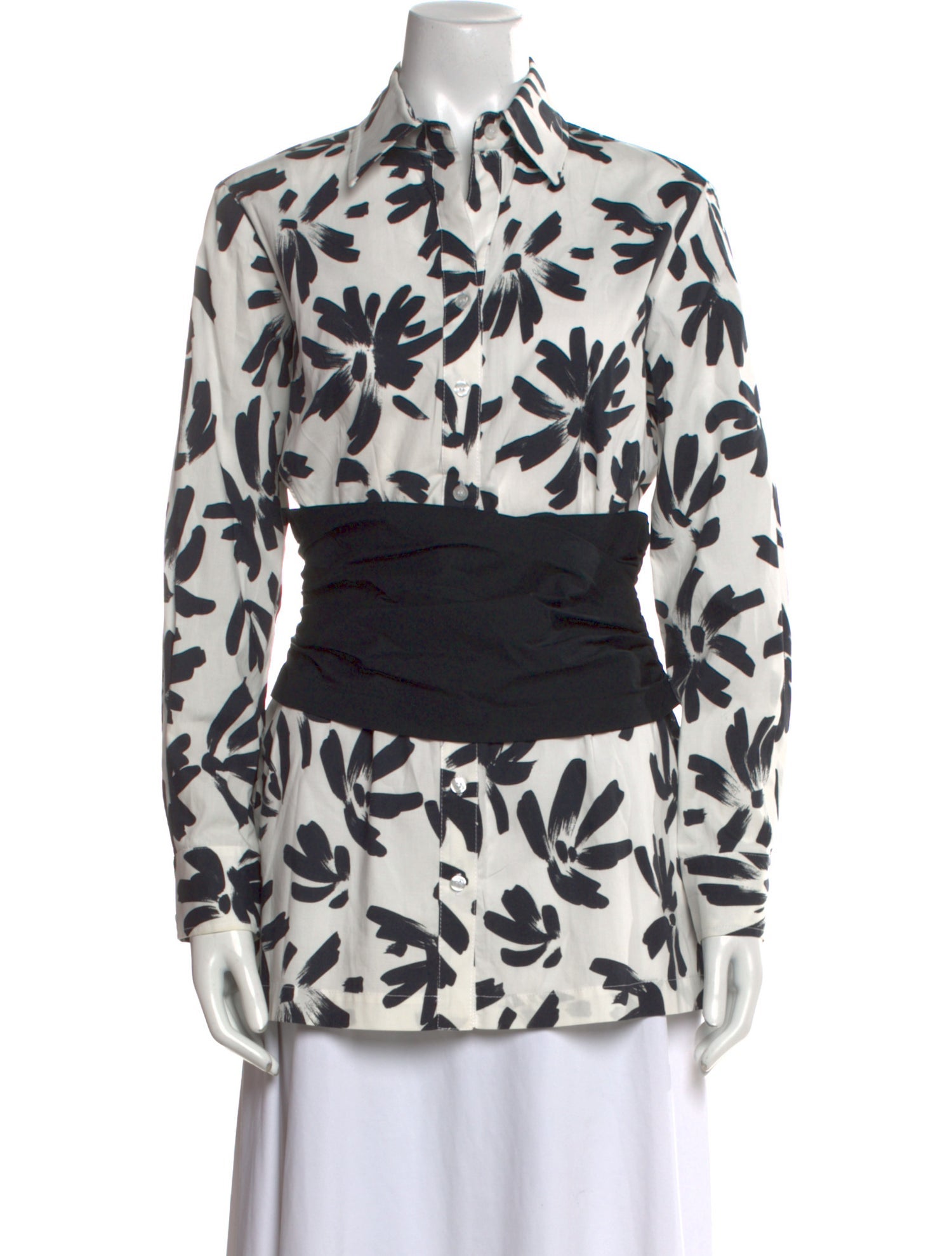 Finley Printed Long Sleeve Button-Up Top