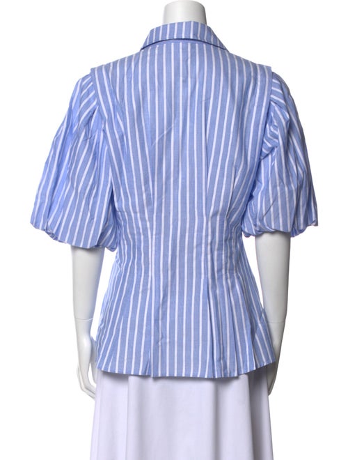Finley Striped Short Sleeve Button-Up Top