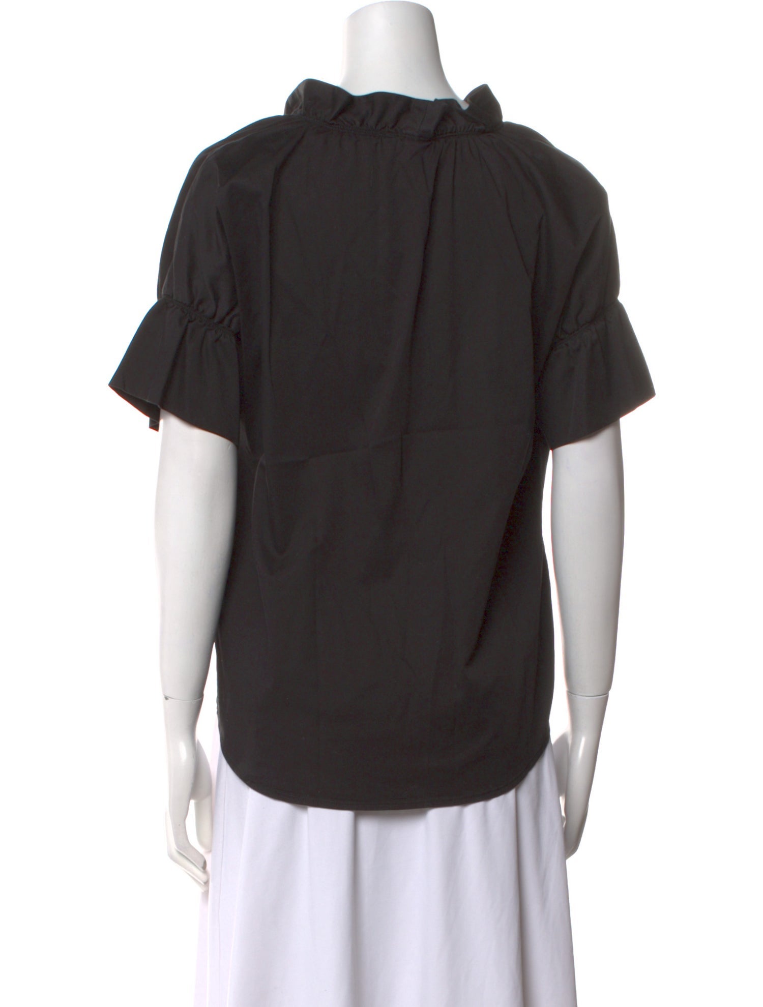 Finley V-Neck Short Sleeve Button-Up Top