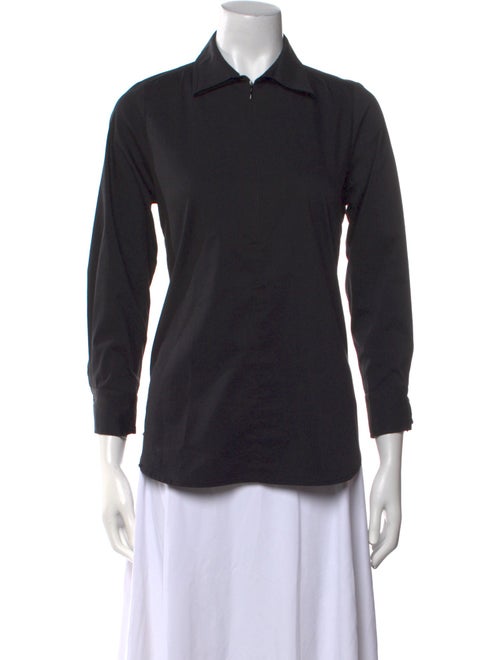 Finley Three-Quarter Sleeve Button-Up Top