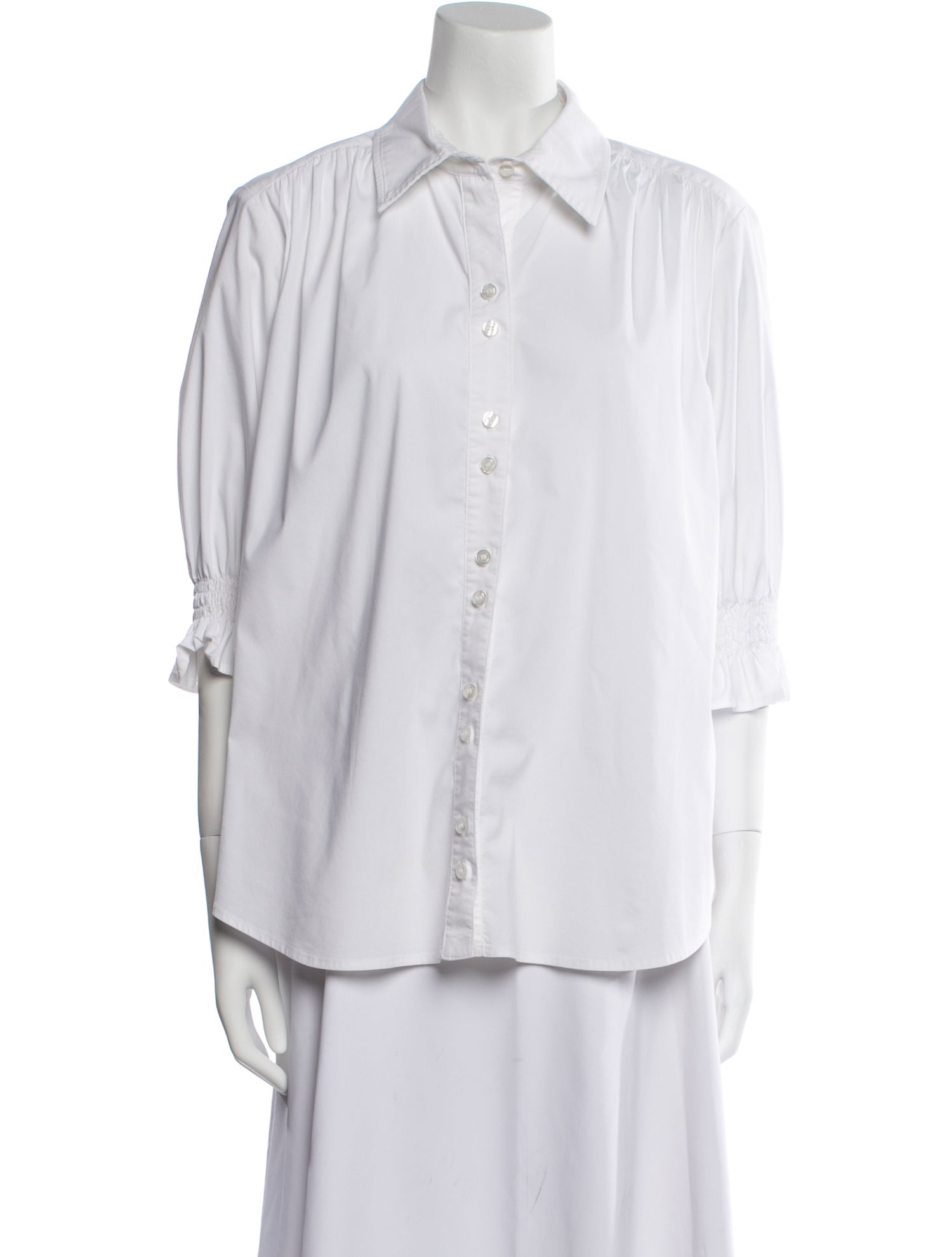 Finley Three-Quarter Sleeve Button-Up Top