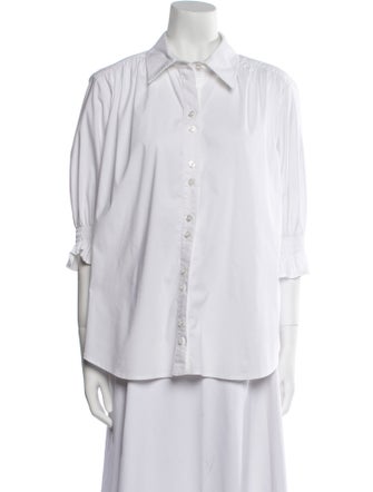 Finley Three-Quarter Sleeve Button-Up Top