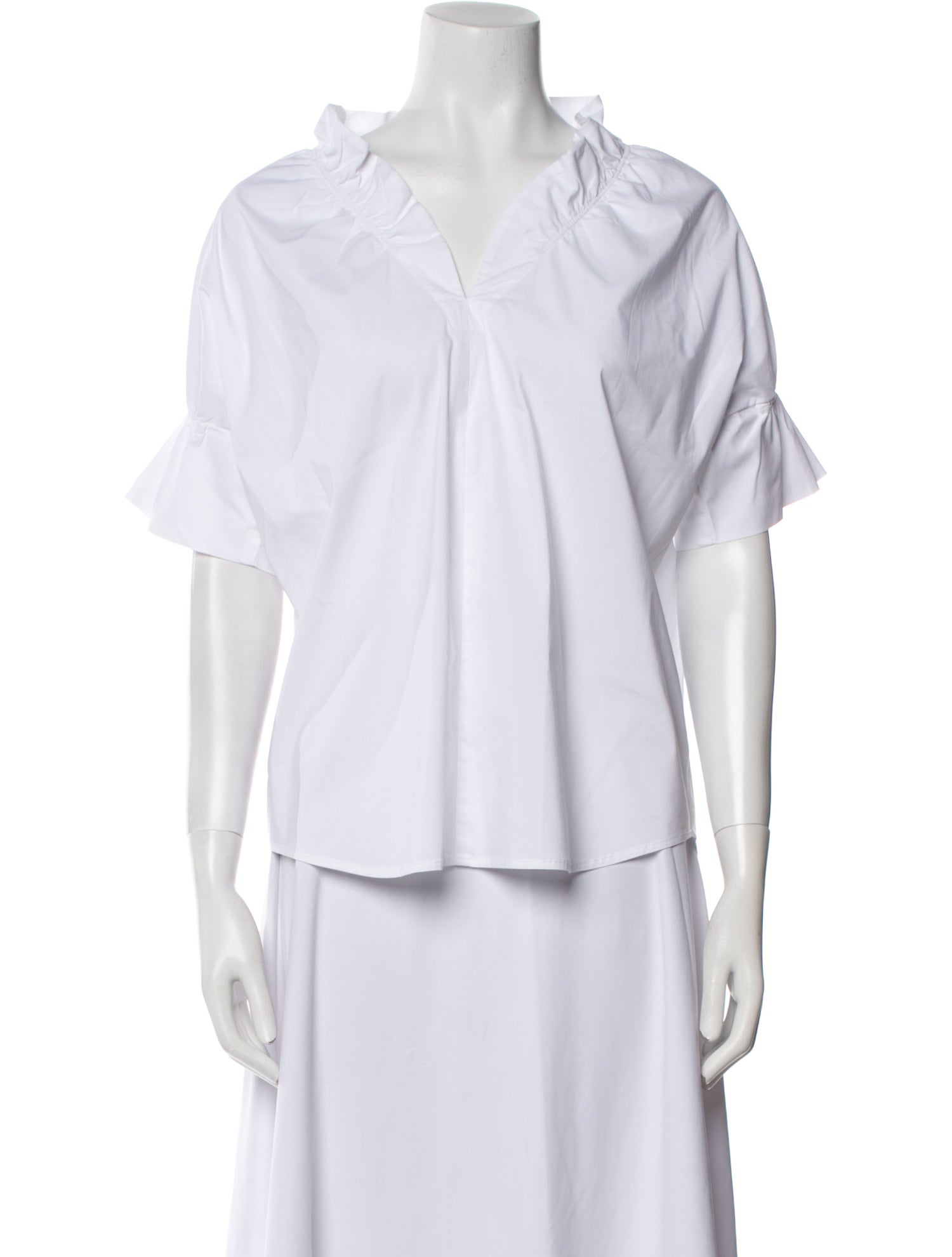 Finley V-Neck Short Sleeve Blouse