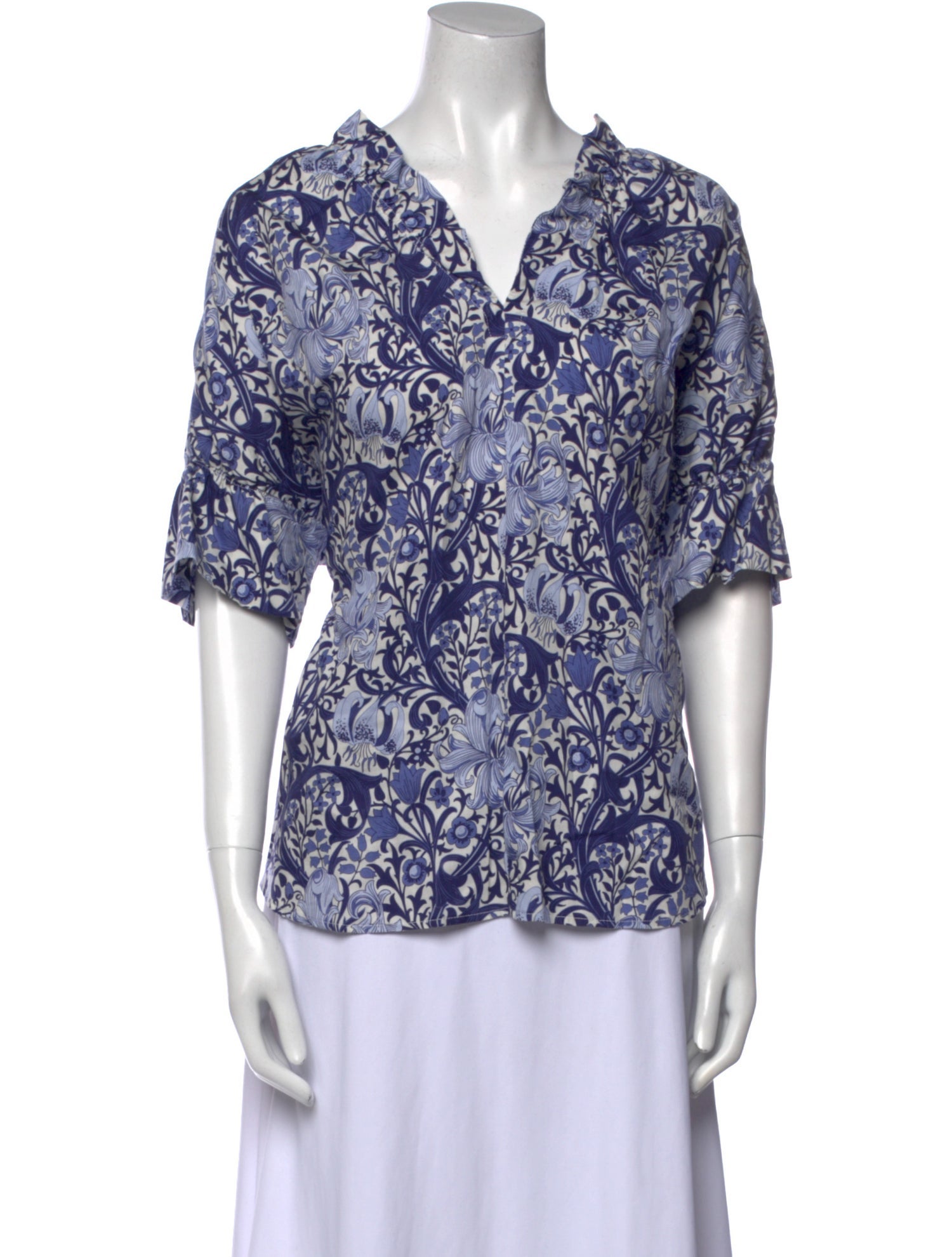 Finley Printed V-Neck Blouse