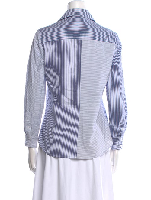 Finley Striped Three-Quarter Sleeve Button-Up Top