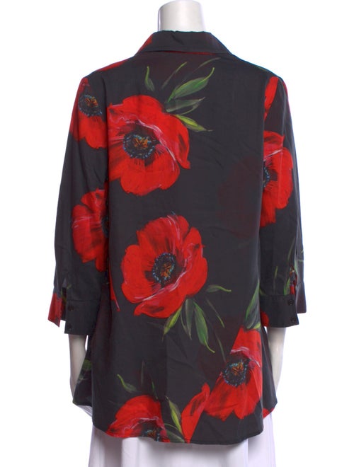 Finley Floral Print Three-Quarter Sleeve Blouse