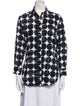 Finley Printed Three-Quarter Sleeve Button-Up Top