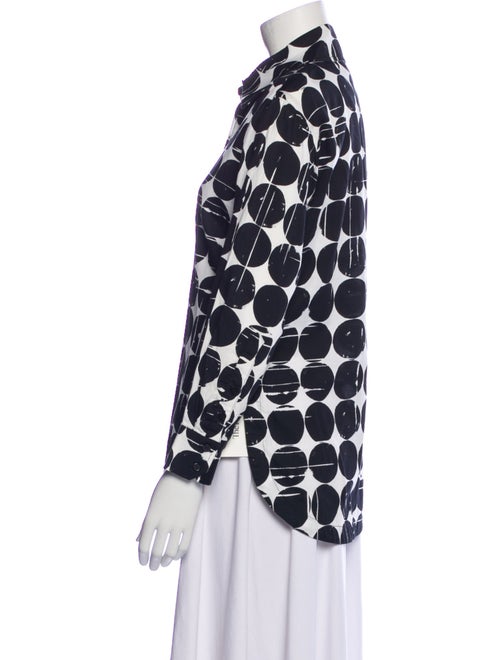 Finley Printed Three-Quarter Sleeve Button-Up Top