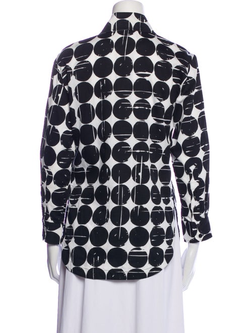 Finley Printed Three-Quarter Sleeve Button-Up Top