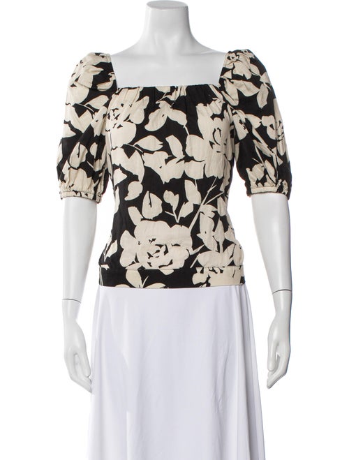 Finley Floral Print Square Neckline Blouse