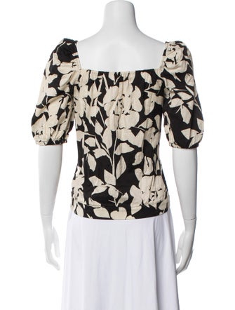 Finley Floral Print Square Neckline Blouse