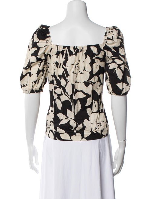 Finley Floral Print Square Neckline Blouse
