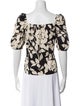 Finley Floral Print Square Neckline Blouse