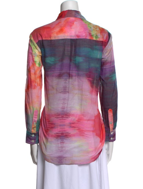 Finley Printed Long Sleeve Button-Up Top